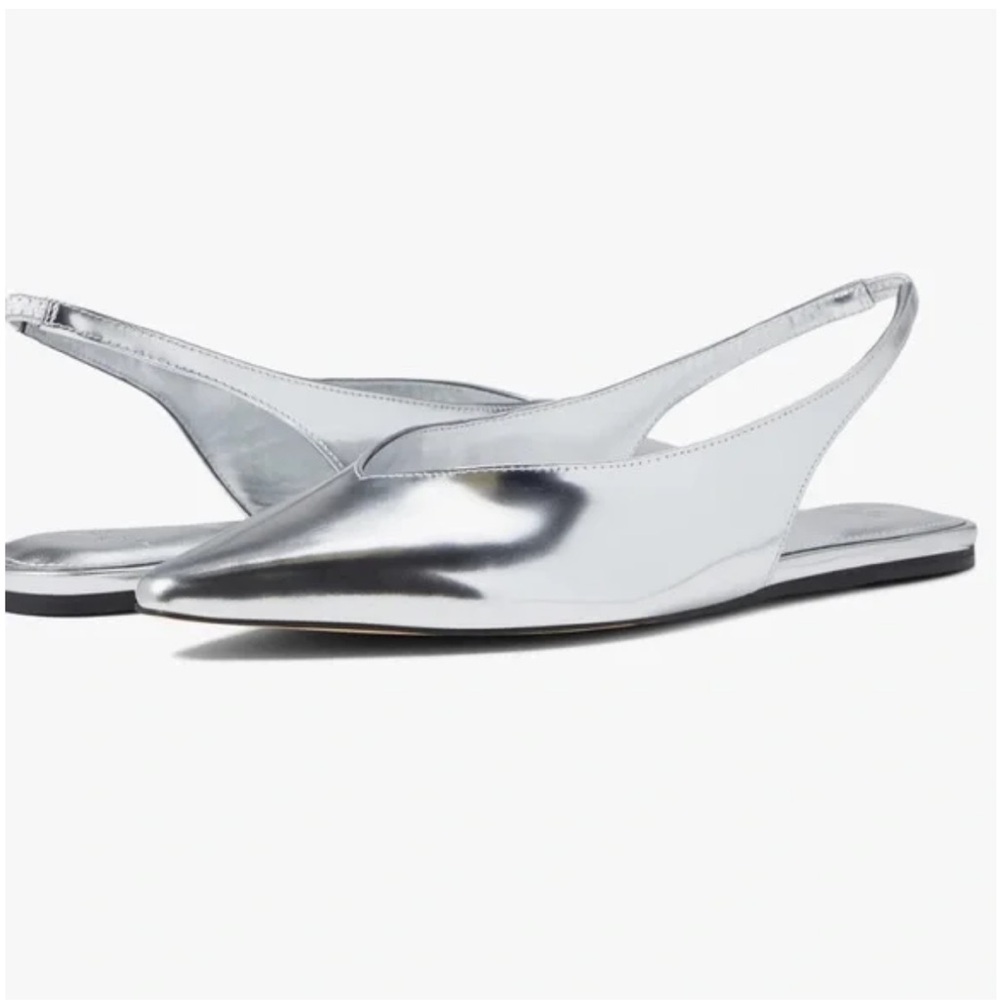 Marc Fisher Graceful Silver Slingbacks